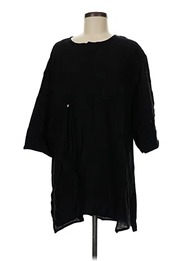 Pre-owned Unbranded 3/4 Sleeve Blouse In Black