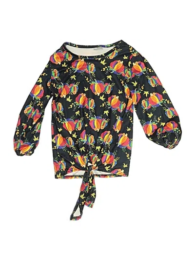 Pre-owned Unbranded Kids' 3/4 Sleeve Blouse In Black
