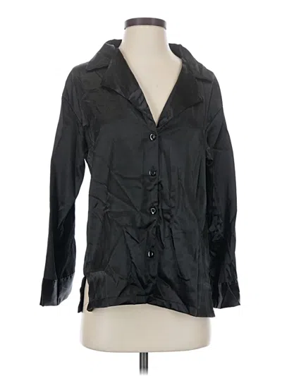 Pre-owned Unbranded 3/4 Sleeve Blouse In Black