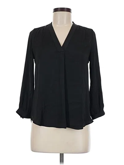 Pre-owned Unbranded 3/4 Sleeve Blouse In Black