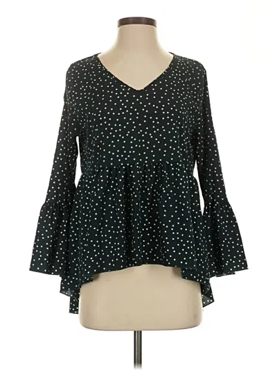 Pre-owned Unbranded 3/4 Sleeve Blouse In Black