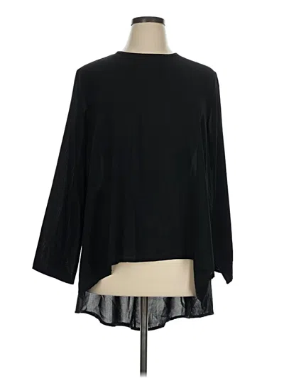 Pre-owned Unbranded 3/4 Sleeve Blouse In Black