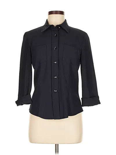 Pre-owned Unbranded 3/4 Sleeve Blouse In Blue