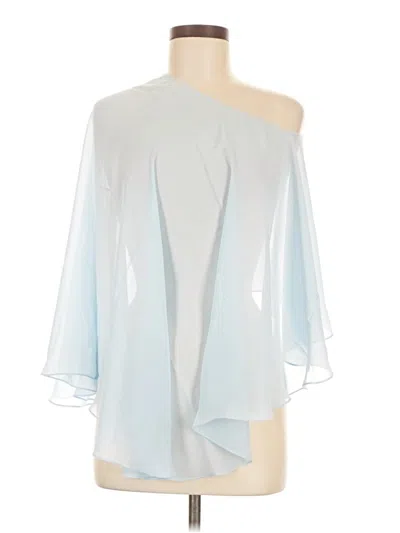 Pre-owned Unbranded 3/4 Sleeve Blouse In Blue