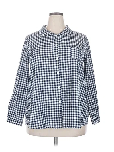 Pre-owned Unbranded 3/4 Sleeve Blouse In Blue