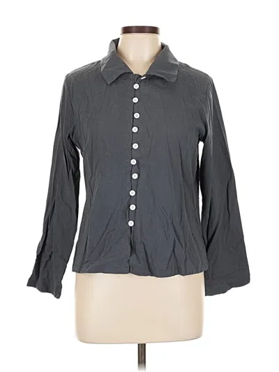Pre-owned Unbranded 3/4 Sleeve Blouse In Gray