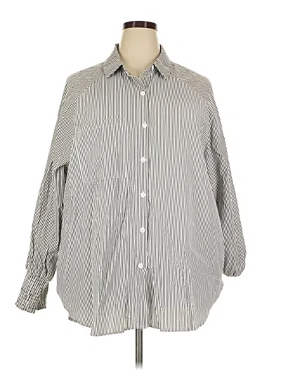 Pre-owned Unbranded 3/4 Sleeve Blouse In Gray