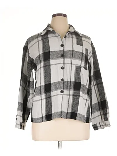 Pre-owned Unbranded 3/4 Sleeve Blouse In Gray