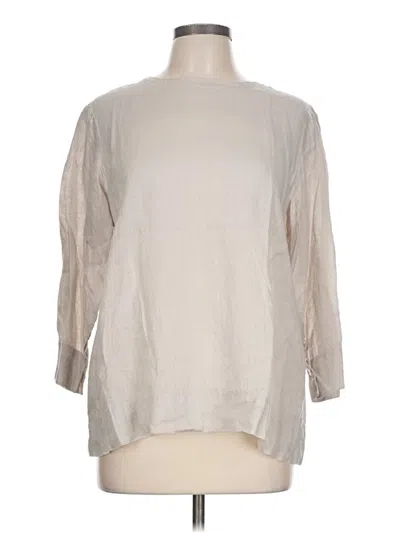 Pre-owned Unbranded 3/4 Sleeve Blouse In Gray