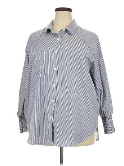 Pre-owned Unbranded 3/4 Sleeve Blouse In Gray