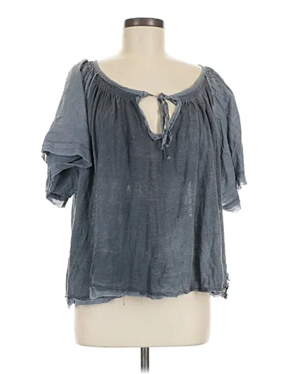 Pre-owned Unbranded 3/4 Sleeve Blouse In Gray