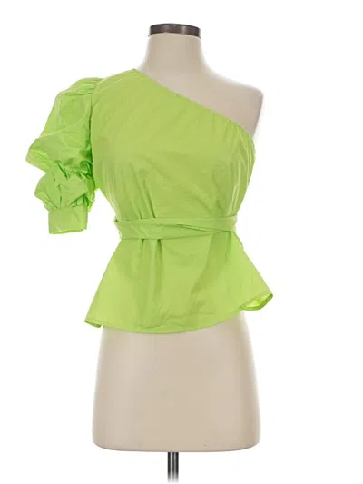 Pre-owned Unbranded 3/4 Sleeve Blouse In Green