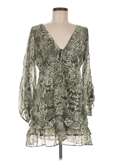 Pre-owned Unbranded 3/4 Sleeve Blouse In Green