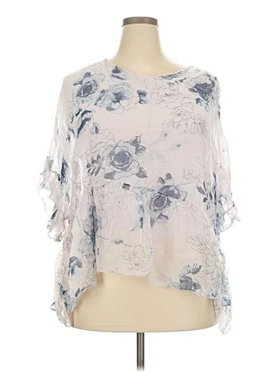 Pre-owned Unbranded 3/4 Sleeve Blouse In Ivory