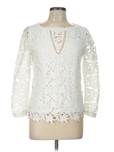 Pre-owned Unbranded 3/4 Sleeve Blouse In Ivory