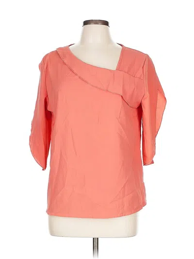 Pre-owned Unbranded 3/4 Sleeve Blouse In Orange