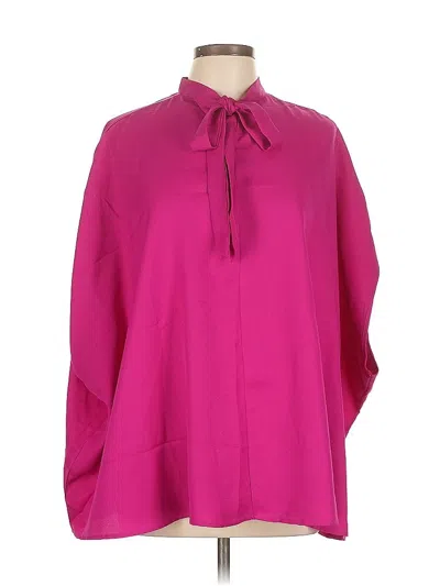Pre-owned Unbranded 3/4 Sleeve Blouse In Pink