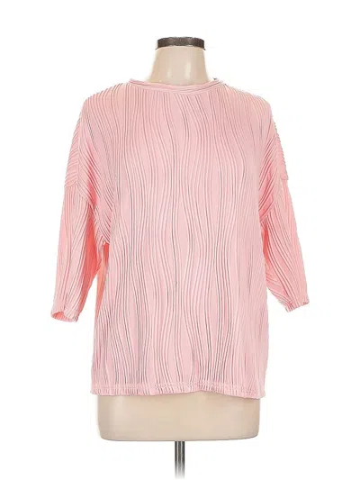 Pre-owned Unbranded 3/4 Sleeve Blouse In Pink