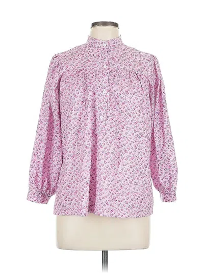 Pre-owned Unbranded 3/4 Sleeve Blouse In Pink
