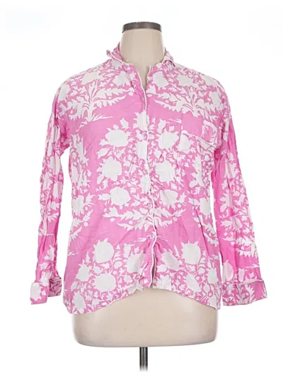 Pre-owned Unbranded 3/4 Sleeve Blouse In Pink