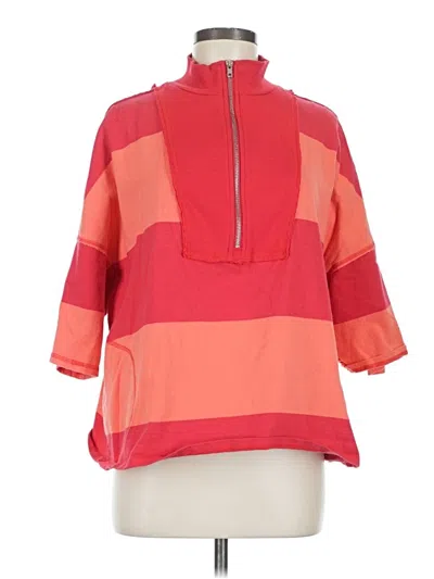 Pre-owned Unbranded 3/4 Sleeve Blouse In Red