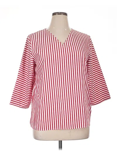 Pre-owned Unbranded 3/4 Sleeve Blouse In Red
