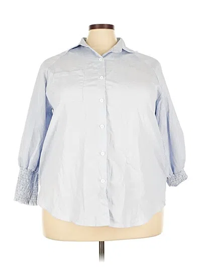 Pre-owned Unbranded 3/4 Sleeve Blouse In Silver