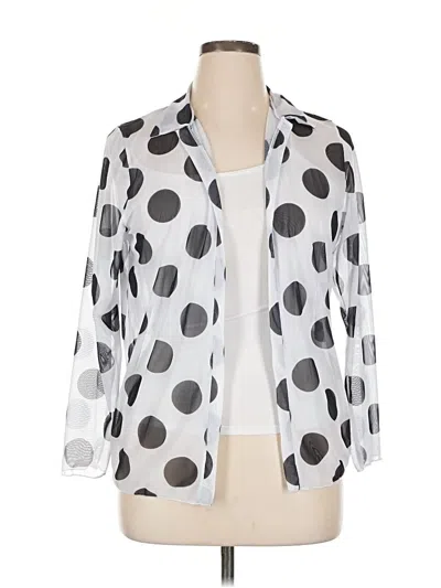 Pre-owned Unbranded 3/4 Sleeve Blouse In Silver