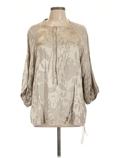 Unbranded 3/4 Sleeve Blouse In Silver