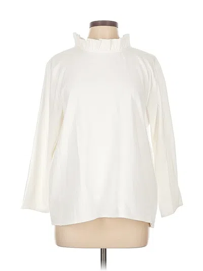 Pre-owned Unbranded 3/4 Sleeve Blouse In White