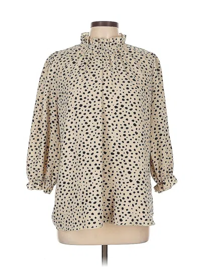 Pre-owned Unbranded 3/4 Sleeve Blouse In White