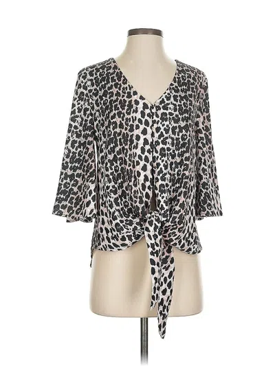 Pre-owned Unbranded 3/4 Sleeve Blouse In White