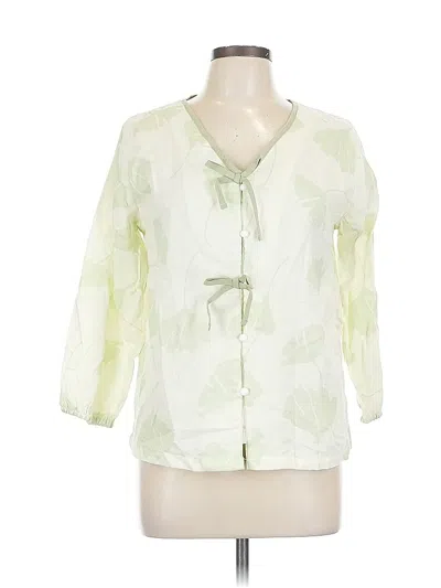 Pre-owned Unbranded 3/4 Sleeve Blouse In White