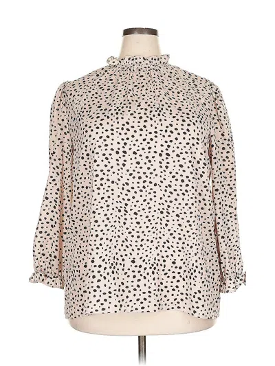 Pre-owned Unbranded 3/4 Sleeve Blouse In White