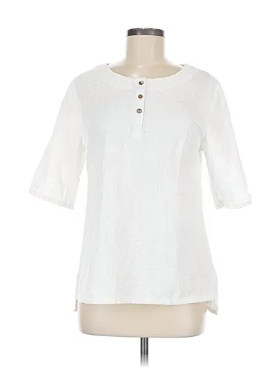 Pre-owned Unbranded 3/4 Sleeve Blouse In White