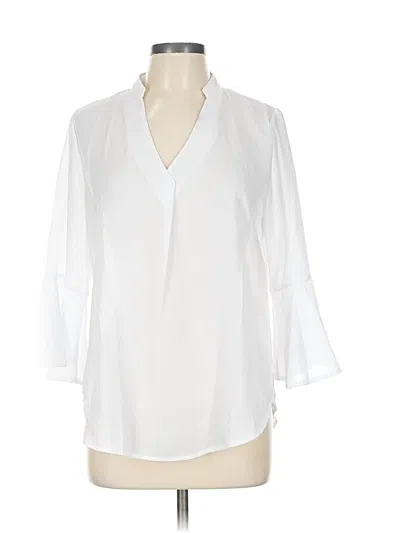 Pre-owned Unbranded 3/4 Sleeve Blouse In White