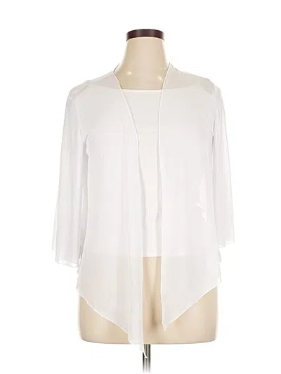 Pre-owned Unbranded 3/4 Sleeve Blouse In White