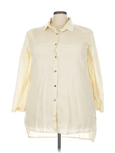 Pre-owned Unbranded 3/4 Sleeve Blouse In White