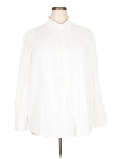 Pre-owned Unbranded 3/4 Sleeve Blouse In White