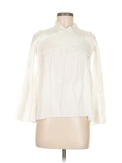 Pre-owned Unbranded 3/4 Sleeve Blouse In White