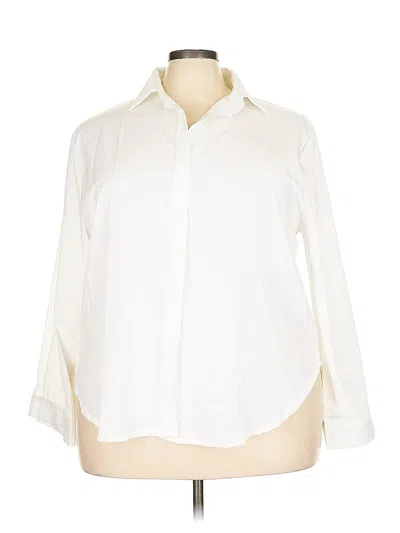 Pre-owned Unbranded 3/4 Sleeve Blouse In White