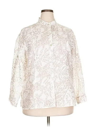 Pre-owned Unbranded 3/4 Sleeve Blouse In White