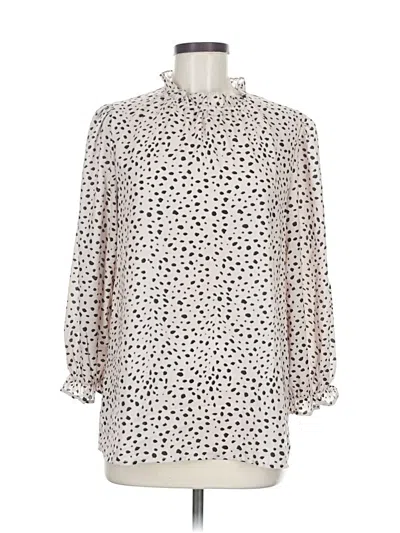 Pre-owned Unbranded 3/4 Sleeve Blouse In White