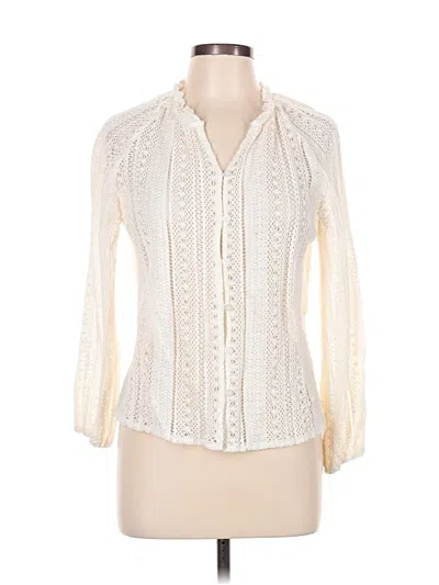 Pre-owned Unbranded 3/4 Sleeve Blouse In White