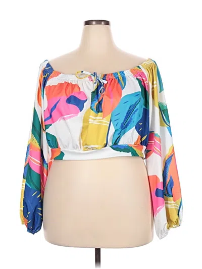 Pre-owned Unbranded 3/4 Sleeve Blouse In White