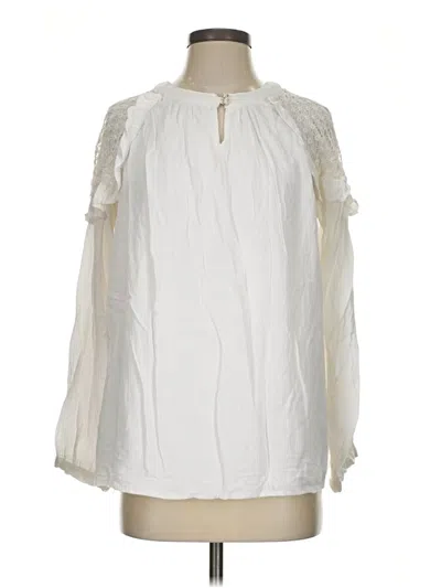 Pre-owned Unbranded 3/4 Sleeve Blouse In White