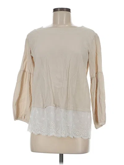 Pre-owned Unbranded 3/4 Sleeve Blouse In White