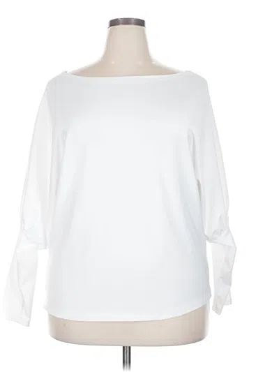 Pre-owned Unbranded 3/4 Sleeve Blouse In White
