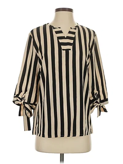 Pre-owned Unbranded 3/4 Sleeve Blouse In White
