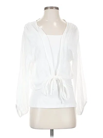 Pre-owned Unbranded 3/4 Sleeve Blouse In White